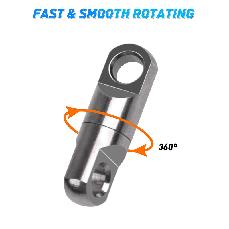 AGOOL Heavy Duty Swivel Saltwater Fishing Swivels Stainless Fishing Swivel Connectors Swivel for Heavy Duty Big Game Fishing Wind on Swivels for Saltwater Large-5pcs - BeesActive Australia
