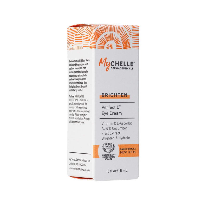 MyChelle Dermaceuticals Perfect C Eye Cream- Advanced Vitamin C Cream for Eye Area Brightening, Nourishment, Anti-Aging Formula, Vegan and Cruelty Free, EWG Verified, 0.5 fl oz - BeesActive Australia