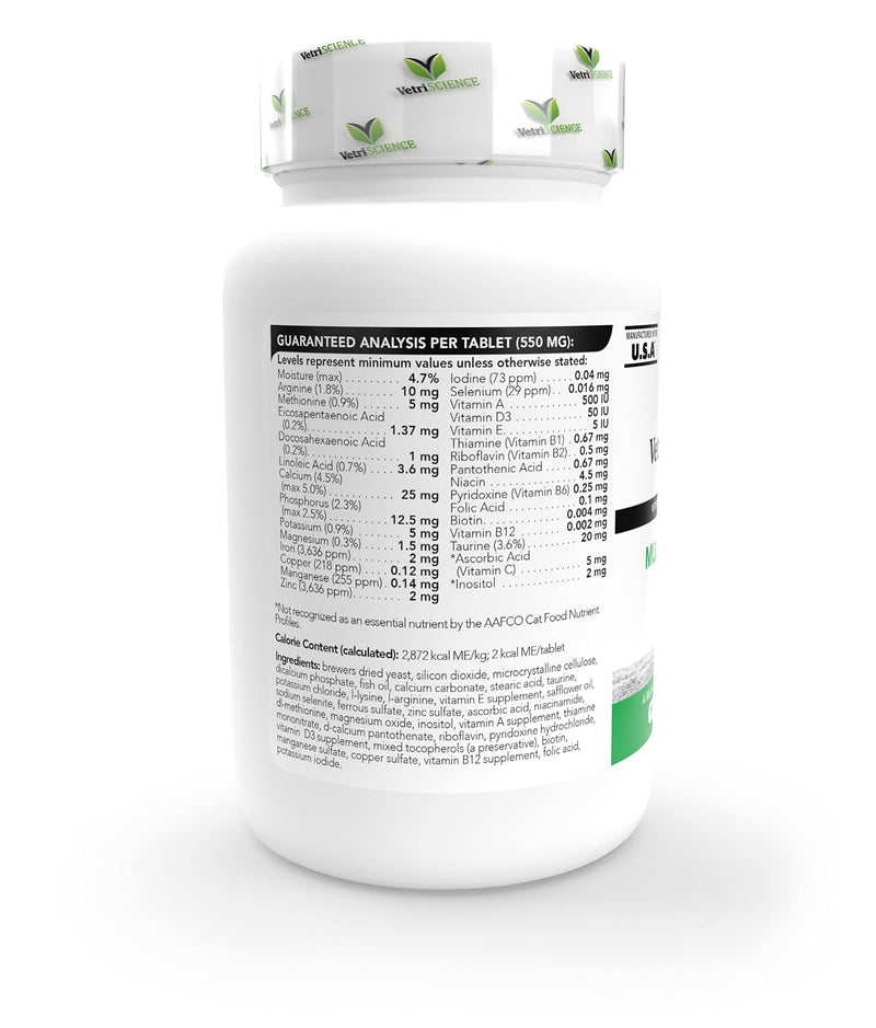 VETRISCIENCE NuCat Multi Vitamin for Cats, 90 Chewable Tablets - Complete MultiVitamin Supports Skin and Coat, Immune System, Eye Sight and Everyday Wellness - BeesActive Australia