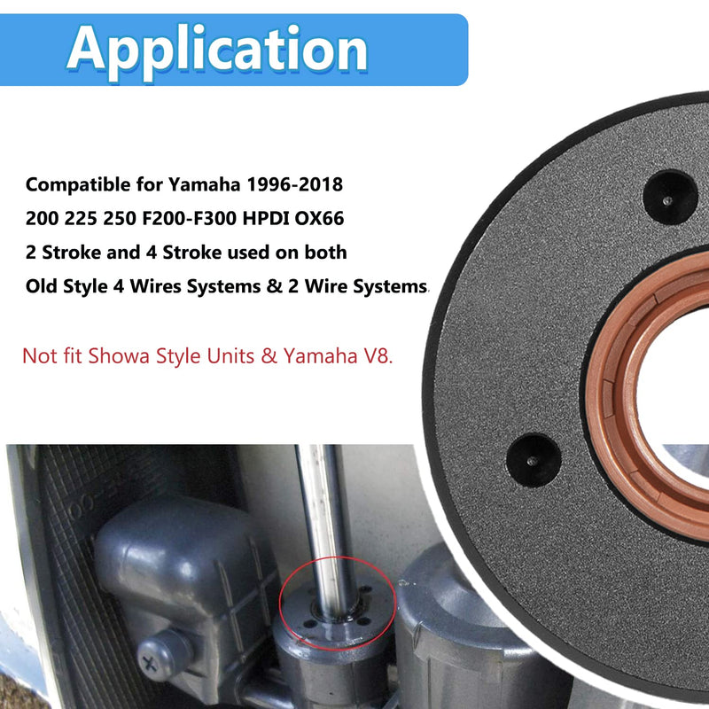 Johntruck Trim Tilt Cylinder Cap with Seals Fits for Yamaha 200-300 HP V6 3.3L 1996-2018 Replacement for End Cap Tilt Cylinder OEM 61A-43811-00-00 - BeesActive Australia