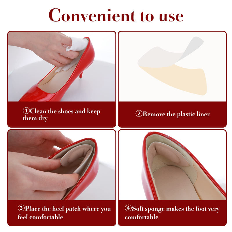 Molain 8 Pairs Heel Grips Shoe Pads Cushions Shoes Filler Comfort Insole for Too Big Loose Shoes Anti-Slip Helper Inserts Toe Liners Brace Fit Tighter Size Foot Care Protector for Women Men 8 Pairs Set a - BeesActive Australia