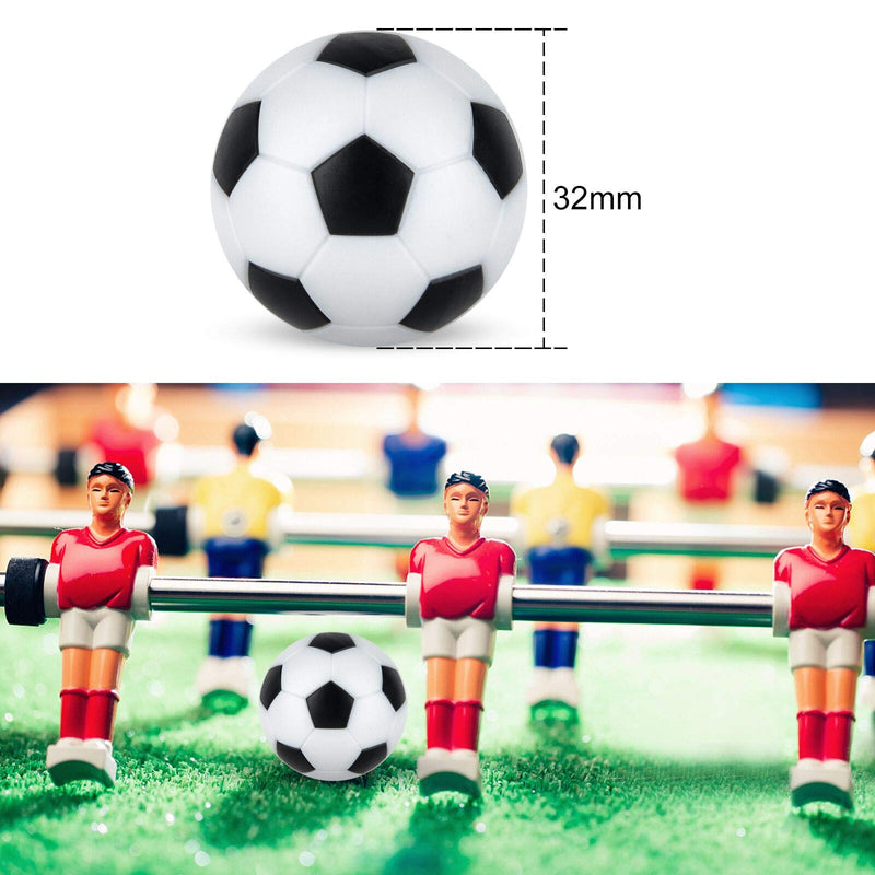 Coopay 12 Pieces 32mm Foosball Balls Table Football Soccer Replacement Balls Multicolor Official Tabletop Game Balls with a Black Drawstring Bag black/ white pentagon - BeesActive Australia