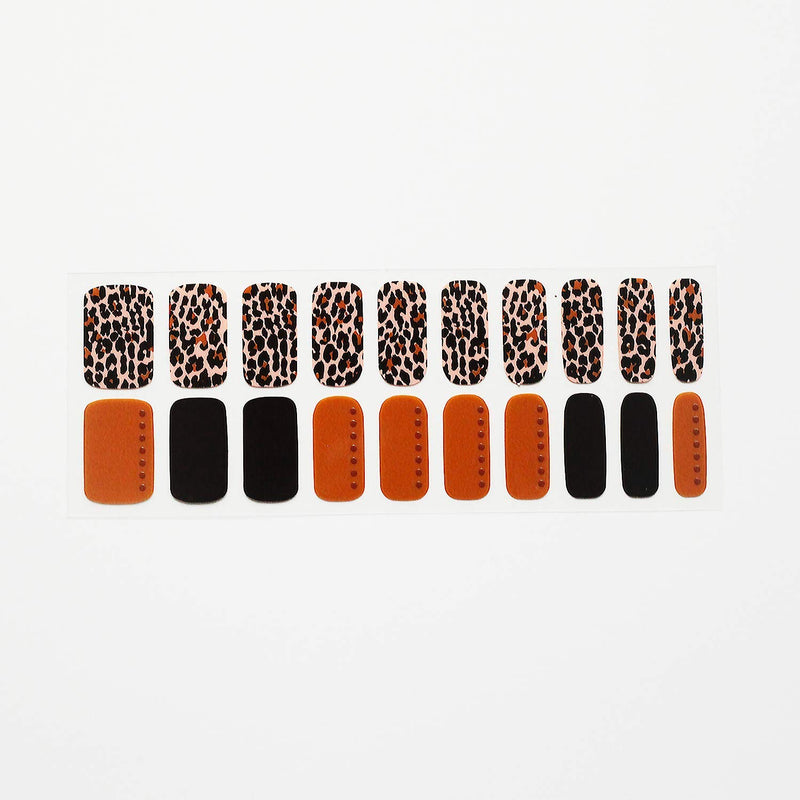 SAFARI PARTY - Jamberry Gel Strips - No Heat or Light Curing Required - Strong DIY Shellac Nails - BeesActive Australia