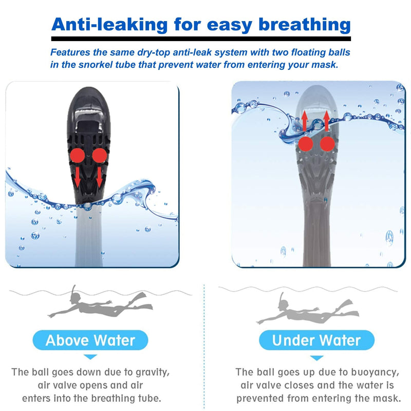 Jwintee Full Face Snorkel Mask, Diving Mask for Kids and Adults,180° Panoramic View Snorkel Mask with Camera Mount, Safe Breathing, Anti-Leak&Anti-Fog Pink-Kids X-Small - BeesActive Australia