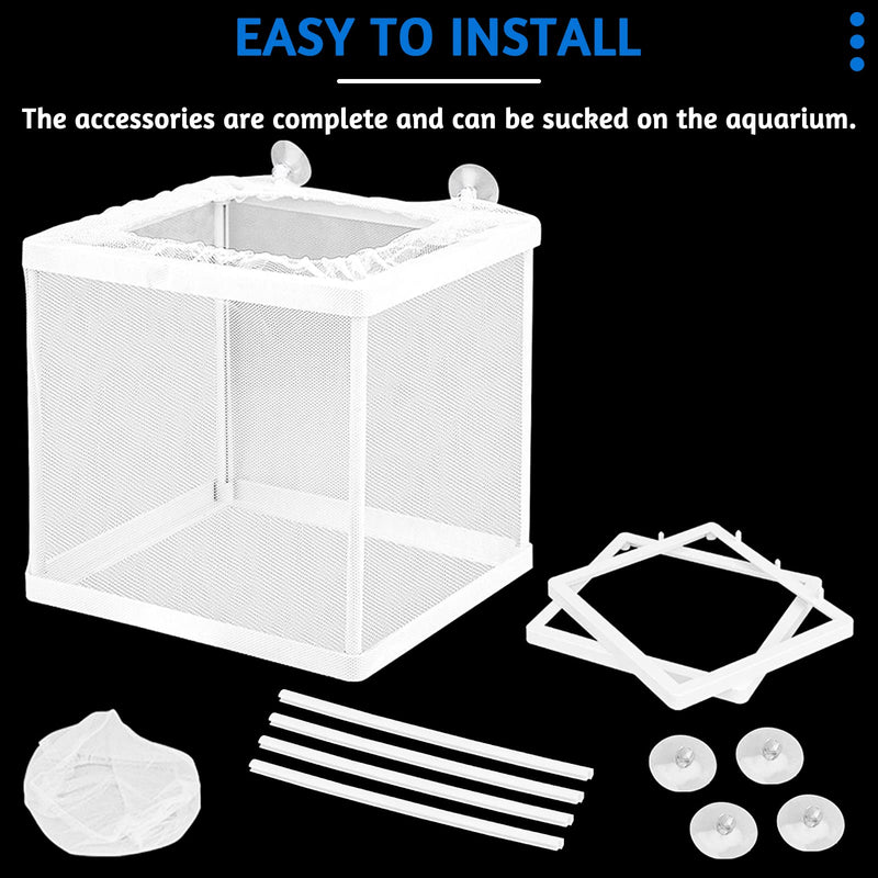 Fish Tank Breeder Net 2 Pcs Aquarium Fish Breeder Box, Separation Net, Small Fish Breeder Isolation Box, Hatching Box for Newborn Small Fish Aquarium Fish Tank(16x15.5x14.5cm) - BeesActive Australia