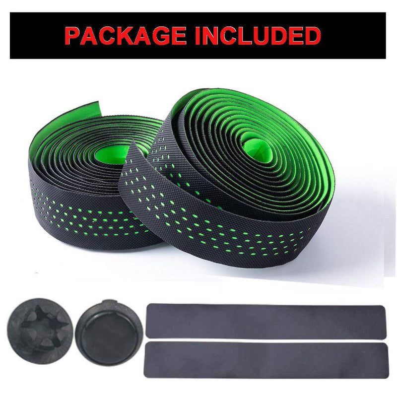 Bike Handlebar Tapes, Road Bicycle Bar Tape, EVA Handle Wraps for Road Cycling Handlebars 2 Rolls (Green) Green - BeesActive Australia