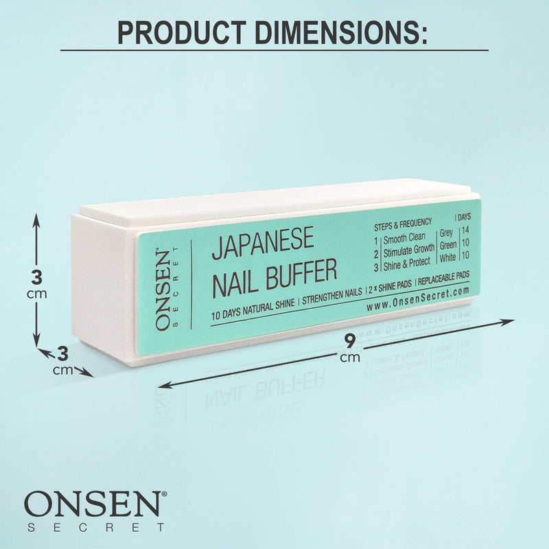 Onsen Professional Nail Buffer, Ultimate Shine Nail Buffing Block With 3 Way Buffing Methods, Smooth & Shine After Onsen Nail Filer, Compact Purse Size Manicure Tools for Optimum Nail Care 1 Count Onsen Nail Buffer - BeesActive Australia