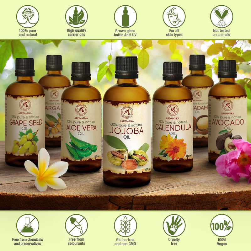 Jojoba Oil 3.4oz - Simmondsia Chinensis Seed Oil - Argentina - 100% Pure & Natural - Cold Pressed - Best Benefits for Skin - Hair - Face - Body - Great for Beauty - Massage - BeesActive Australia