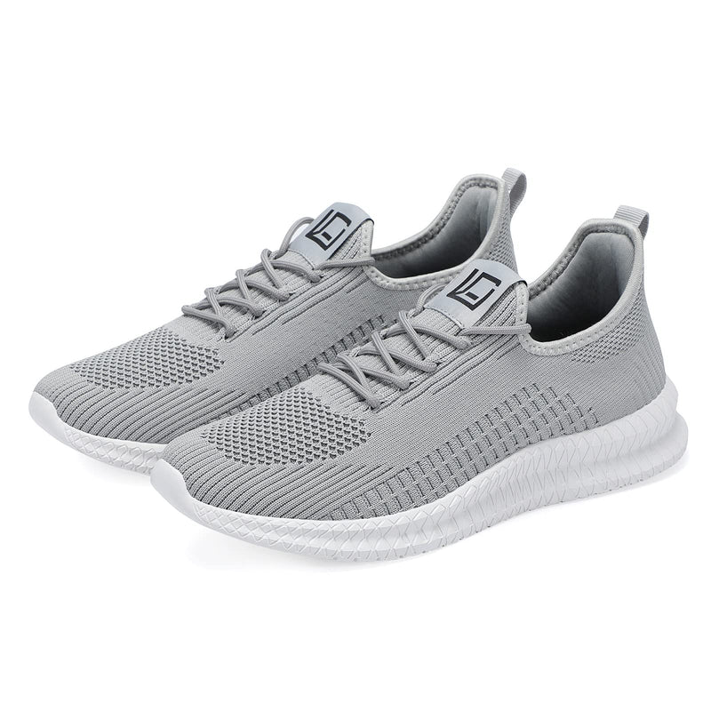 LCGJR Men's Running Shoes Ultra Lightweight Breathable Comfortable Walking Shoes Casual Fashion Sneakers Mesh Workout Shoes 7 Lightgrey - BeesActive Australia
