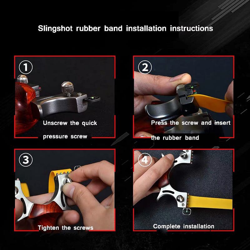 Svyaxfa Slingshot Alloy Heavy Professional Slingshots Set for Adult Hunting Powerful Stainless Steel Handle High Velocity Catapult Slingshots alloy slingshot - BeesActive Australia