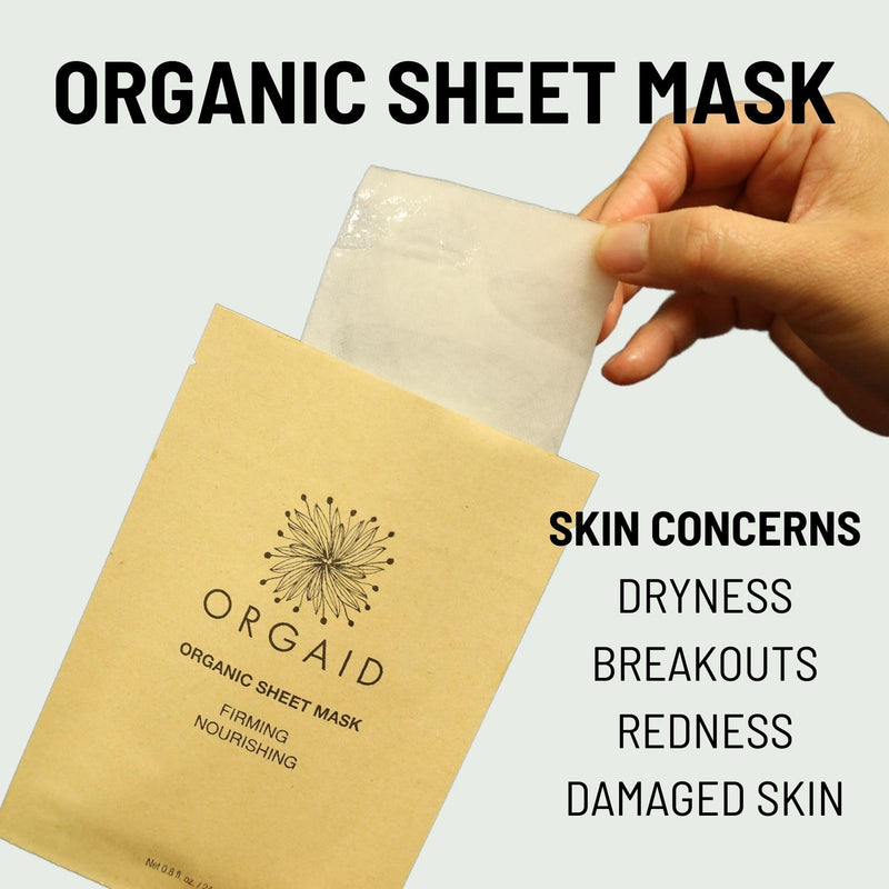 ORGAID Organic Sheet Mask | Made in USA (Assorted Multi-pack, pack of 6) Assorted Multi-pack - BeesActive Australia