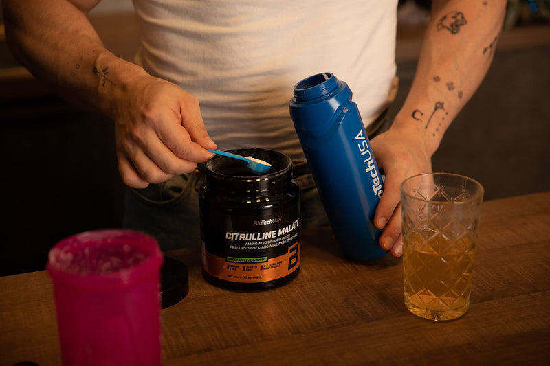 BioTechUSA Citrulline Malate Flavoured Powder with L-citrulline-Malate Formula, 300 g, Lime - BeesActive Australia