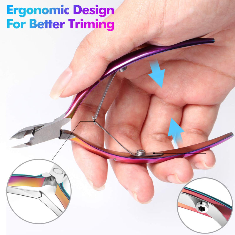 Cuticle Trimmer Cuticle Cutter Nippers Clippers - Ejiubas Cuticle Remover Tool Professional Stainless Steel Cuticle Scissors Manicure Pedicure Tool for Fingernails Not Include Cuticle Pusher - BeesActive Australia