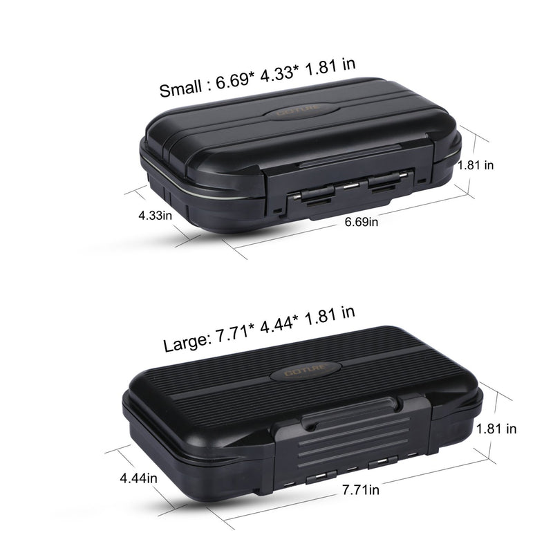 [AUSTRALIA] - Goture Waterproof//2-sided//Fishing-Lure-Boxes-Bait,for Vest Small-Case, Mini-Box Storage Containers NEW TYPE Large/Black 