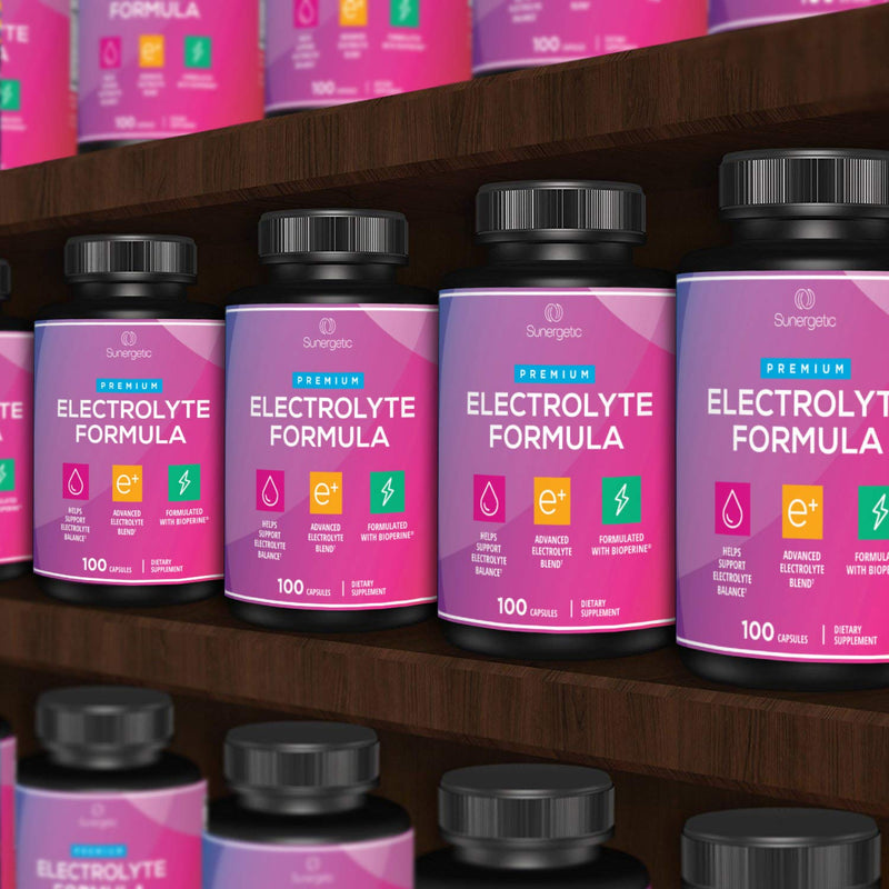 Premium Electrolyte Capsules – Support for Keto, Low Carb, Rehydration & Recovery - Electrolyte Replacement Tablets – Includes Electrolyte Salts, Magnesium, Sodium, Potassium – 100 Capsules - BeesActive Australia