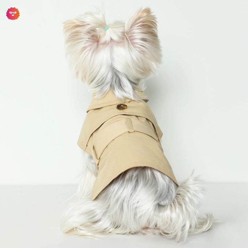 Pixel Monster Puppy Dog Clothes for Small Dogs Girl & Boy, Classic Designer Small Medium Dogs Clothes for Yorkie, Chihuahua, Frenchie, etc. British Detective Cape L - BeesActive Australia