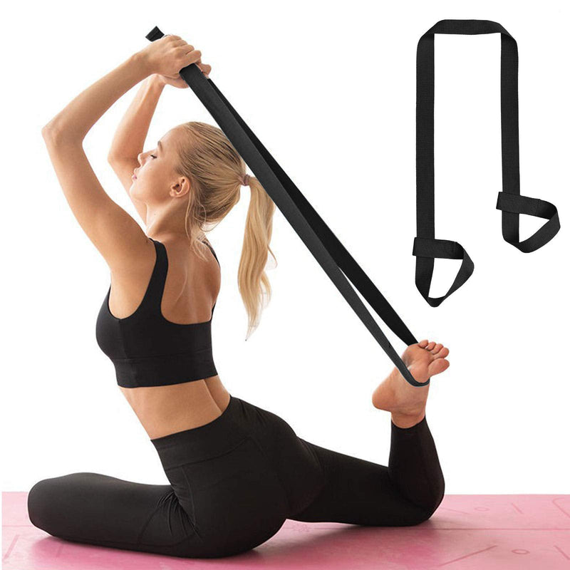 ZOOEASS Yoga Mat Strap, Adjustable Durable Yoga Mat Carrier & Stretching Strap, Multiple Color Choices Black 5.9feet - BeesActive Australia