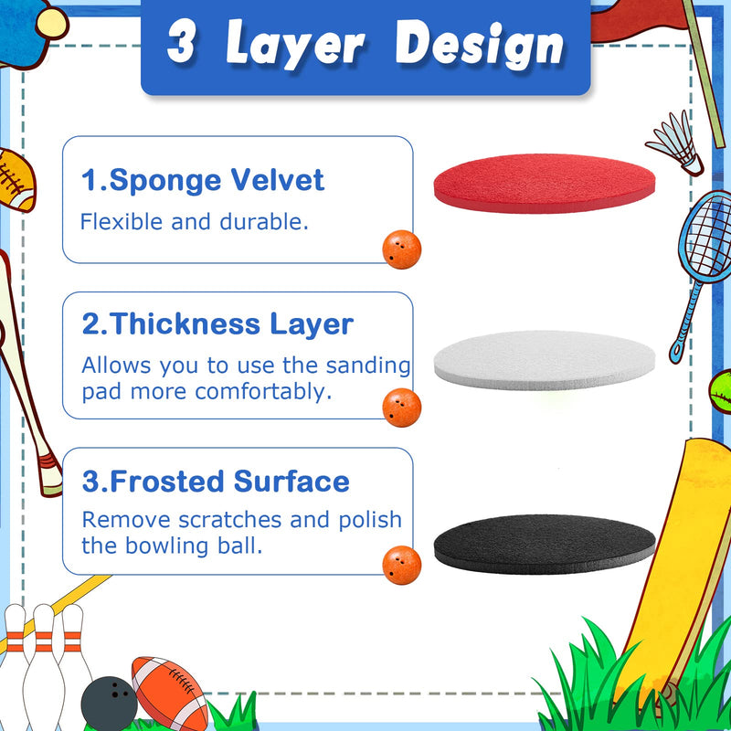 7 Pieces Bowling Sanding Pads Cup Set, Including 6 Resurfacing Polishing Kit Bowling Ball Grit Pads Bowling Ball Cup Bowling Ball Stand Bowling Ball Holder for Bowling Sports Ball Cleaning Display - BeesActive Australia