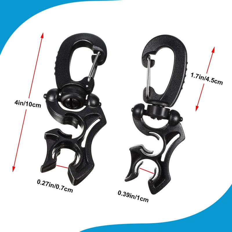 Weewooday 3 Pieces Scuba Diving Hose Holder Clip Scuba Diving Double BCD Hose Clip with Snap Hook Buckle for Dive Snorkeling Accessories - BeesActive Australia