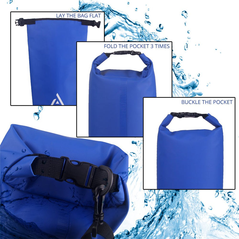 [AUSTRALIA] - Waterproof Dry Bag – 10L | High-Quality Floating Sack for Boating, Kayaking, Fishing, Rafting, Aquatic Pod Blue 