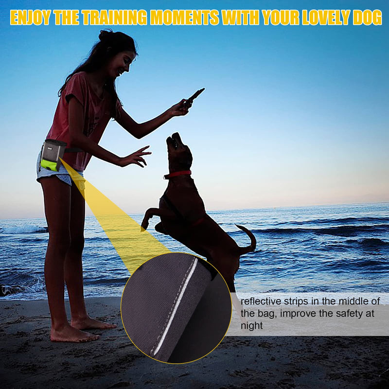 LIOPARD Puppy Small Waterproof Fanny Pack Dog Accessories Large Treat Bags Training Pouch Waist Waste Bags with Dispenser Walking Poop Food Storage Agility Equipment Pet Supplies Toy Belt green - BeesActive Australia
