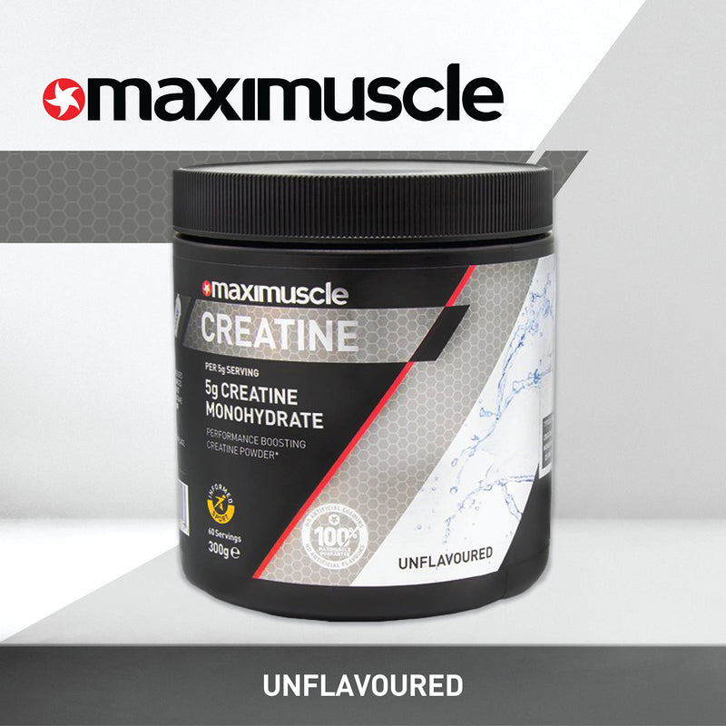 Maximuscle Creatine | Performance Boosting Creatine Monohydrate Powder | Unflavoured, 300g - 60 Servings - BeesActive Australia