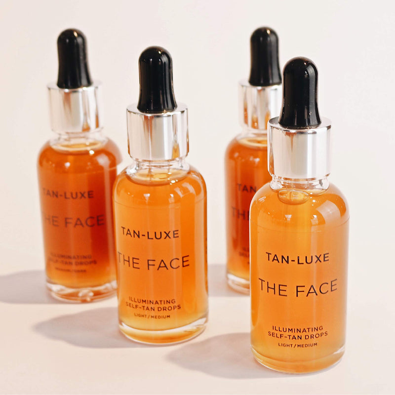 TAN-LUXE The Face - Illuminating Self-Tan Drops to Create Your Own Self Tanner, 30ml - Cruelty & Toxin Free - Light/Medium - BeesActive Australia