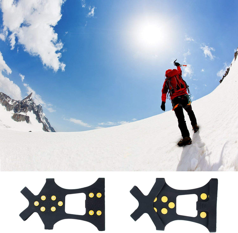 OuterStar Ice & Snow Grips Over Shoe/Boot Traction Cleat Rubber Spikes Anti Slip 10-Stud Crampons Slip-on Stretch Footwear S/M/L/X-L(Extra 10 Studs) Original version - BeesActive Australia