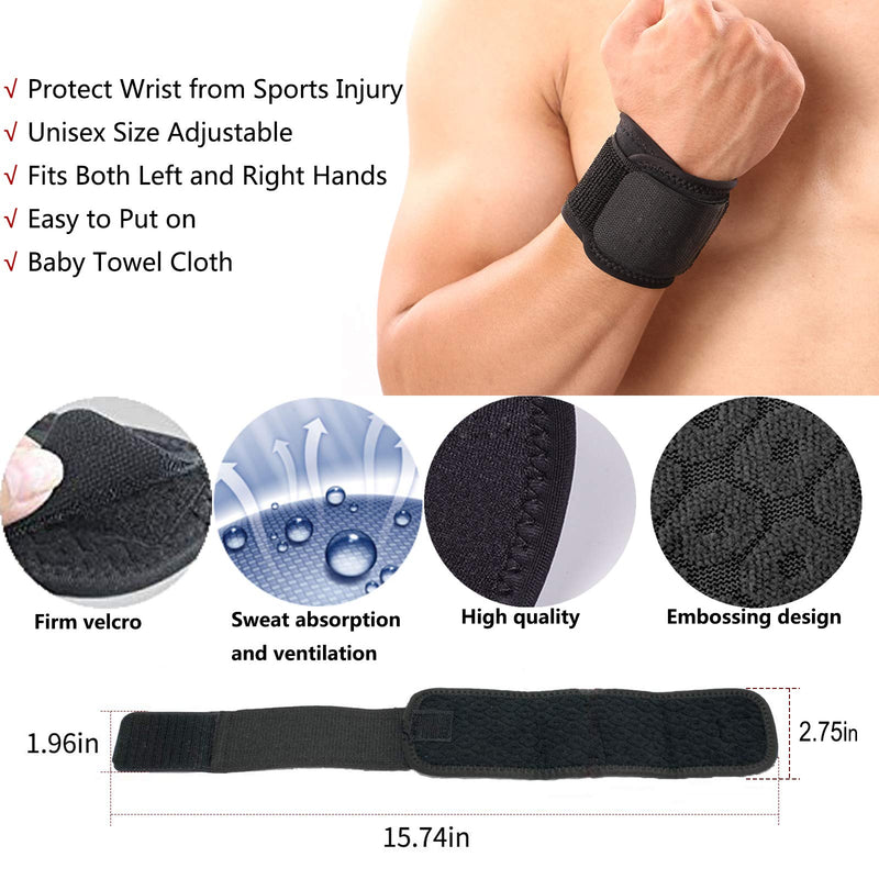 Wrist Brace, 2 PACK Wrist Wraps for Carpal Tunnel for women and men. Wrist Straps for Weightlifting, Working Out and Pain Relief. Flexible, Highly Elastic, Adjustable, Comfortable and Multi-Functional Starry sky black One Size - BeesActive Australia