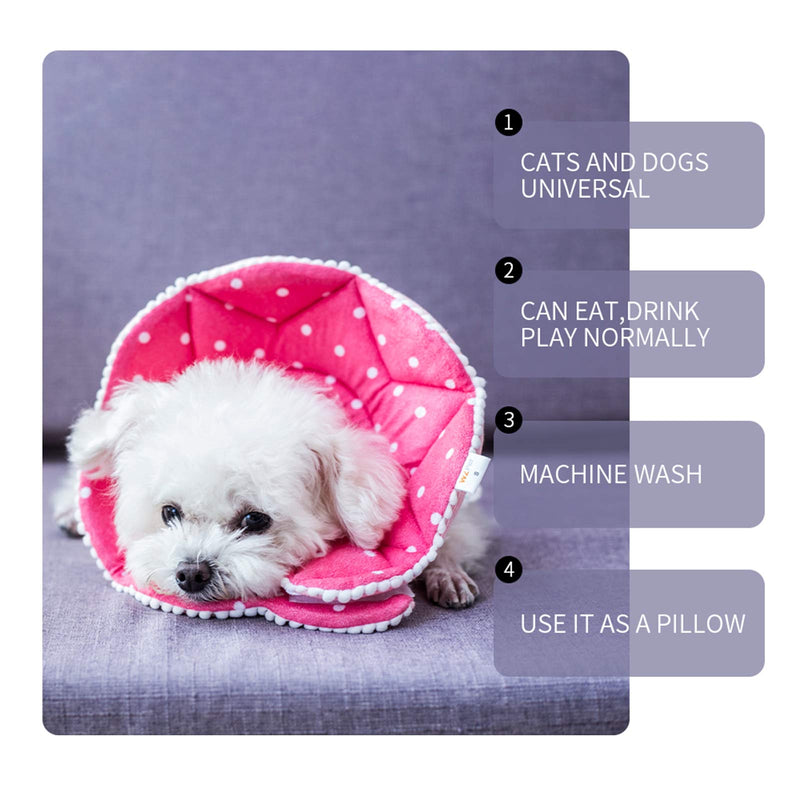 WZ PET Adjustable Dog Cat Cone,Soft Recovery Cat Cone Collar,Dog Protective Collar for Cats Surgery,Pink,Small,Medium S Pink - BeesActive Australia