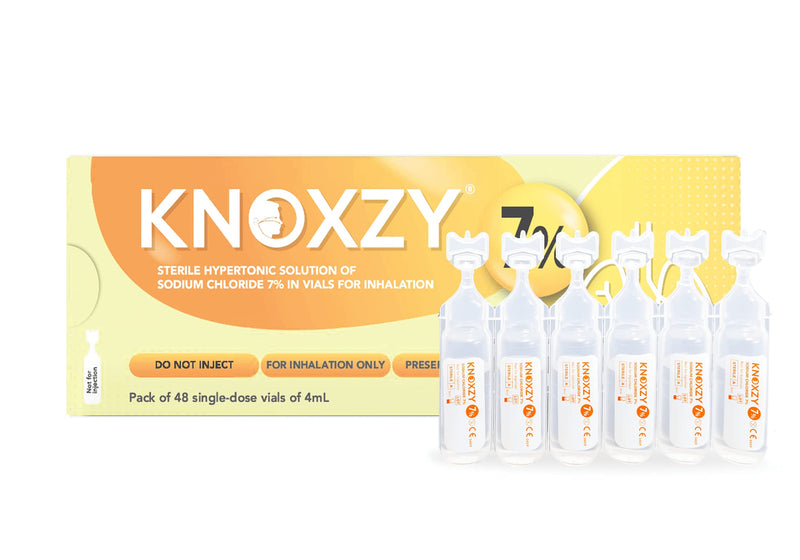 KNOXZY Sterile Hypertonic Saline Solution 7% - Vials for Inhalation - 48 x 4ml Single - Dose Vials - BeesActive Australia