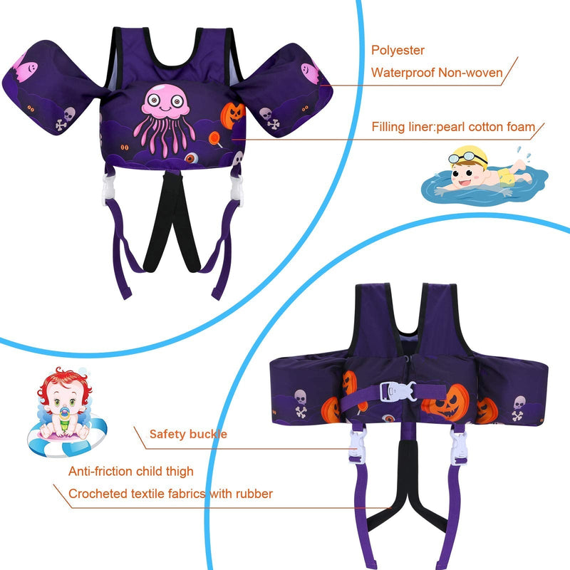 TOAUXUNG Adjustable Kids Swim Vest for Baby Swimming Training,Infant Baby Vest Swim Aid for 22-66 Pounds Boy and Girl Jellyfish - BeesActive Australia