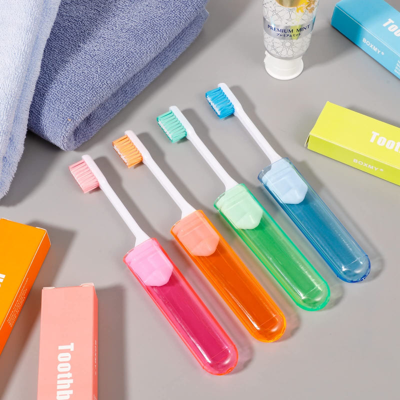 Xinzistar 4 Pieces Portable Soft Toothbrush Camping Toothbrush Travel Toothbrush Folding Travel Toothbrush for Adult Children Oral Care - BeesActive Australia
