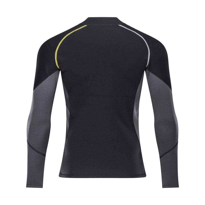 Wetsuit Top Men's 1.5mm Neoprene Wetsuits Jacket,Front Zipper Long Sleeves Diving Suit for Swimming,Snorkeling,Scuba Diving,Surfing Black Small - BeesActive Australia