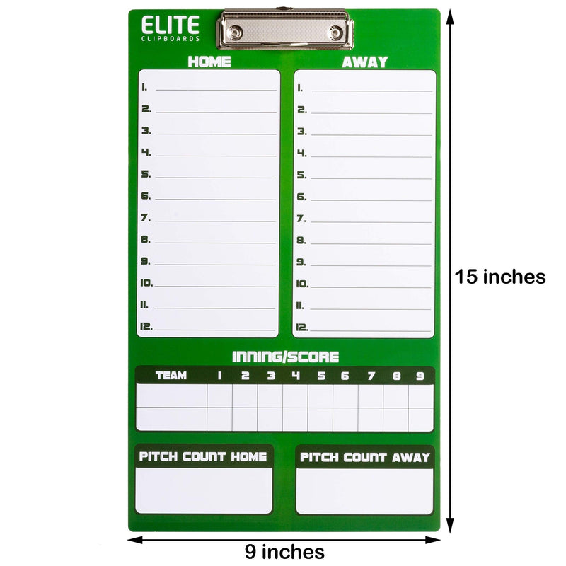 Elite Clipboards Dry Erase Baseball Coaches Clipboard | Double-Sided Baseball Marker Board - BeesActive Australia