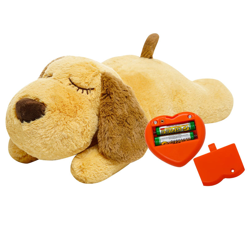 HonourHope Dog Heartbeat Toy for Anxiety Relief, Dog Soft Plush Toy Pet Calming Puppy Behavioral Training Aid Toy Pet Companion Pillow for Puppy Dog Cat Kitty Pets Heartbeat Dog - BeesActive Australia