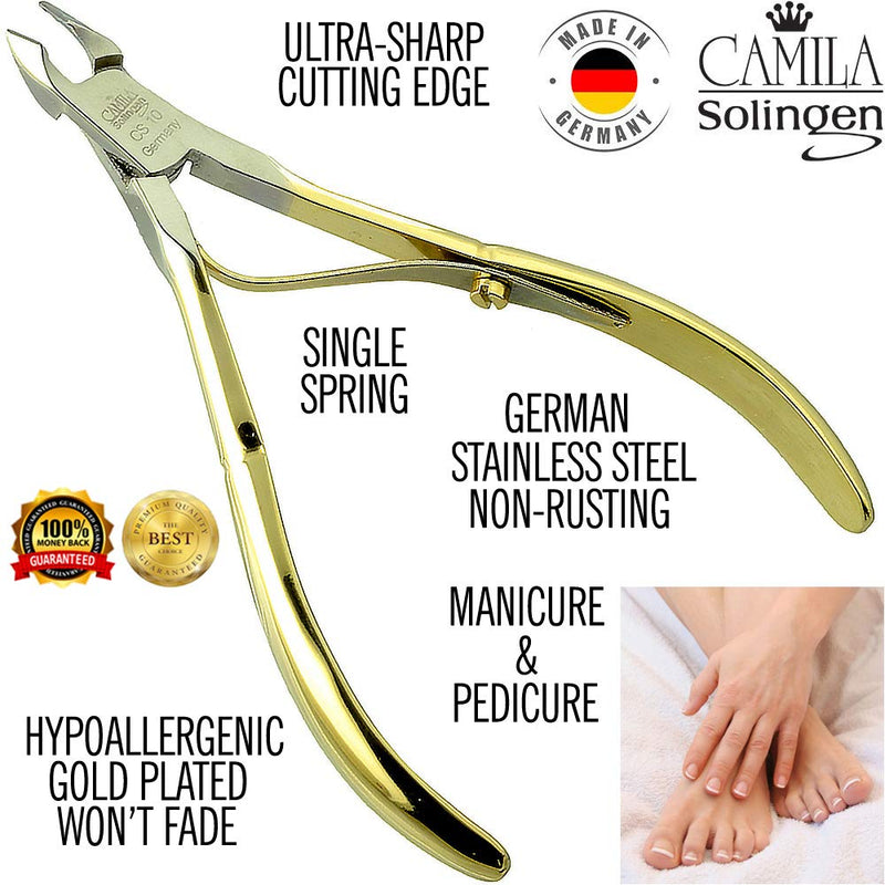 Camila Solingen CS10 4" Professional Nail Cuticle Trimmer from Solingen, Germany. Best Stainless Steel, Anti-corrosive. Perfect Tool for Manicure and Pedicure. Premium Cuticle Cutter (7mm Blade) 7mm Blade - BeesActive Australia