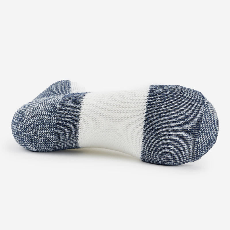 thorlos Unisex Jmm Max Cushion Running Low Cut Socks Large White/Navy - BeesActive Australia