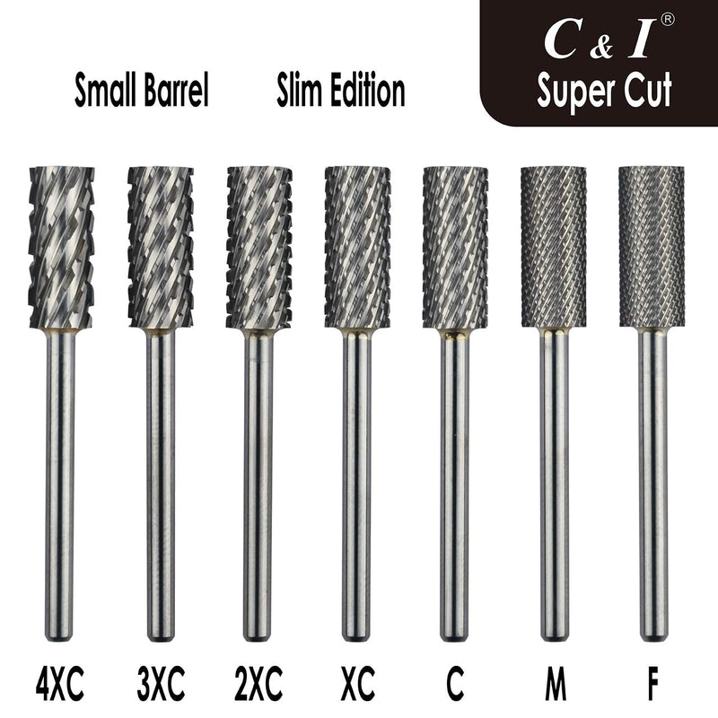 Super Cut Upgrade Edition, Small Barrel Nail Drill Bit for Electric Manicure Drill Machine, Remove the Nail Gels, Acrylic Gels, or Dip Powder (Fine -F) Fine -F - BeesActive Australia