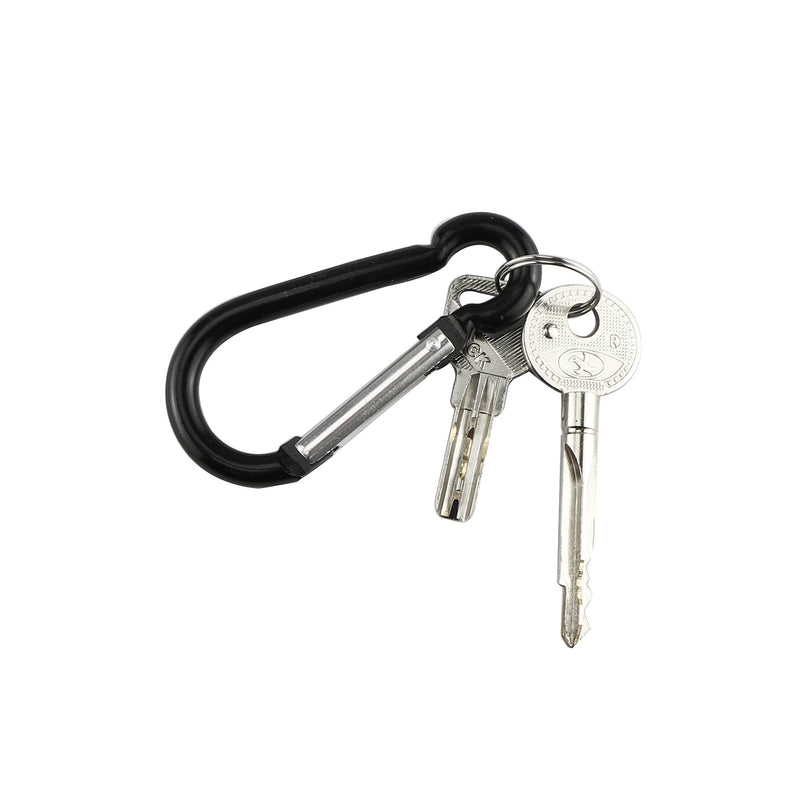 SWATOM Aluminum Carabiner Clip 1.6/1.9/2.3/2.7/3.1 Inches Spring Snap Hook Keyring Carabiners Keychains Black (10P/20P) 1.6 Inch - BeesActive Australia