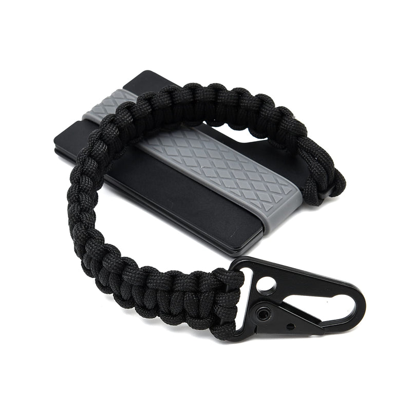 Paracord Keychain,Cobra Weave 550 Paracord,7.7 Inch Woven, 10 Feet Unraveled,Every Day Carry Black - BeesActive Australia