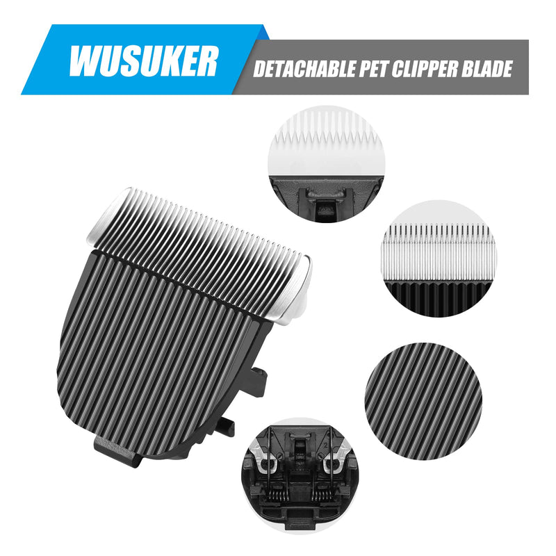 Wusuker Replacement Blade for All oneisall & HOLDOG Dog Grooming Clippers, Snap-in Replacement Blades Fit for Most Low Noise Dogs Cats Grooming Clipper, (2 Pack Blade + 4 Pcs Guards) - BeesActive Australia