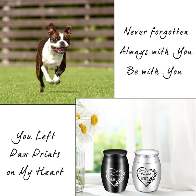 1.57 Inches Small Urn for Dog and Cats Ashes Small Keepsake Urns for Pet Ashes Stainless Steel Mini Urn Cremation Urn for Dog Cat Ashes Silver - BeesActive Australia