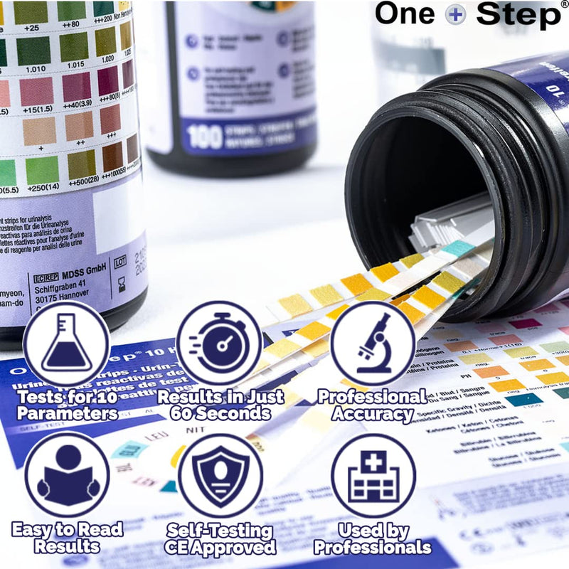 10 Parameter Urine Strips | Dipstick Tests | 100 Test Strips 100 Count (Pack of 1) - BeesActive Australia
