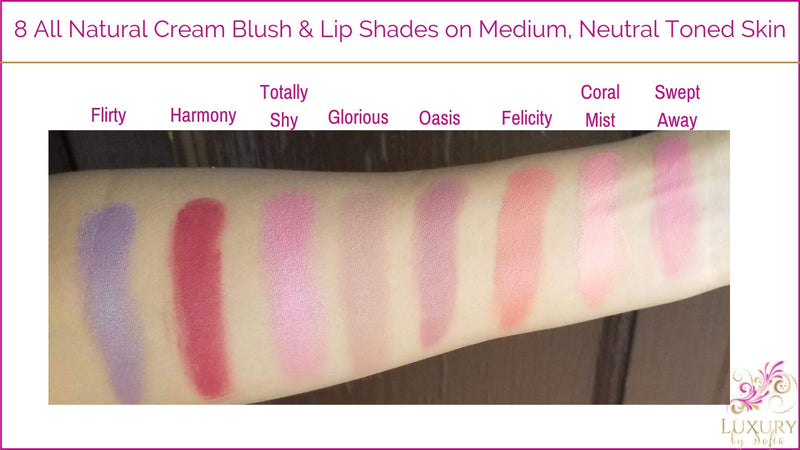 All Natural Cream Blush for Lip & Cheek Makeup Contouring, Swept Away - BeesActive Australia