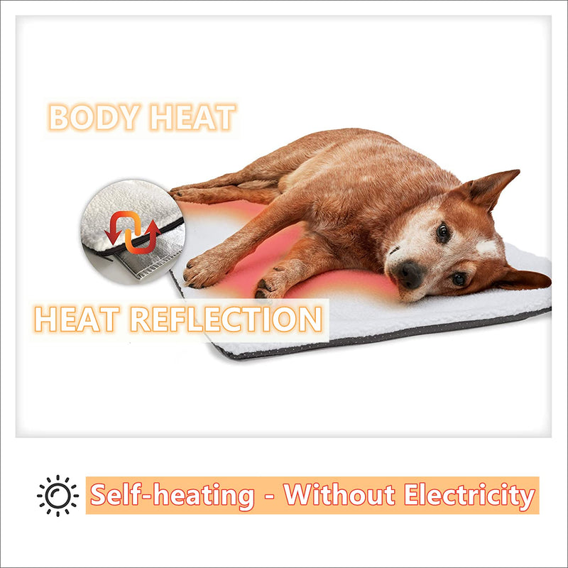 Petlex Self Heating Pet Bed, Self-Warming Pet Blanket Pad with Soft Washable Fleece Cover, Pet Thermal Mat Pad for Dogs and Cats 35x23in - BeesActive Australia