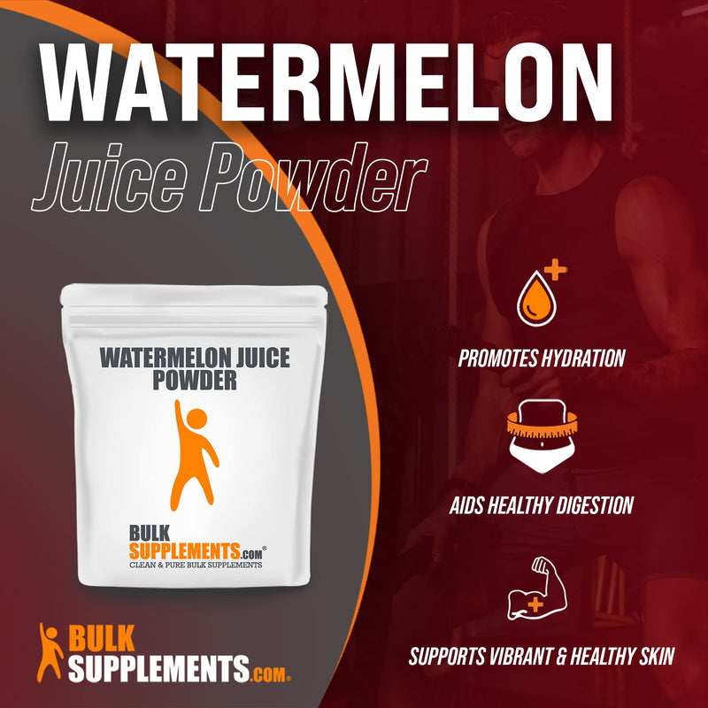 BulkSupplements.com Watermelon Juice Powder - Watermelon Electrolyte - Vegan Drink Mix - Watermelon Energy Powder - Pure Watermelon Extract (250 Grams - 8.8 Oz) 8.8 Ounce (Pack of 1) - BeesActive Australia
