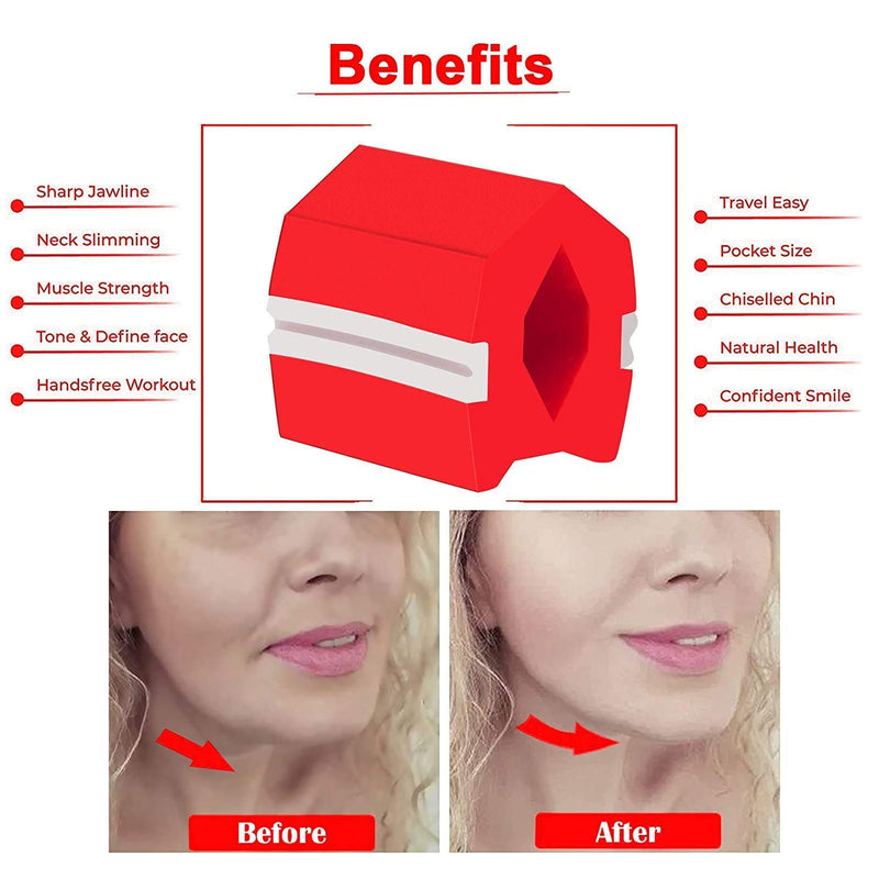 Jaw Exerciser, Jawline Exerciser for Women and Men - Define, Slim and Tone Your Face Neck and Jaw - Helps Reduce Stress and Cravings - Face Exercise - BeesActive Australia