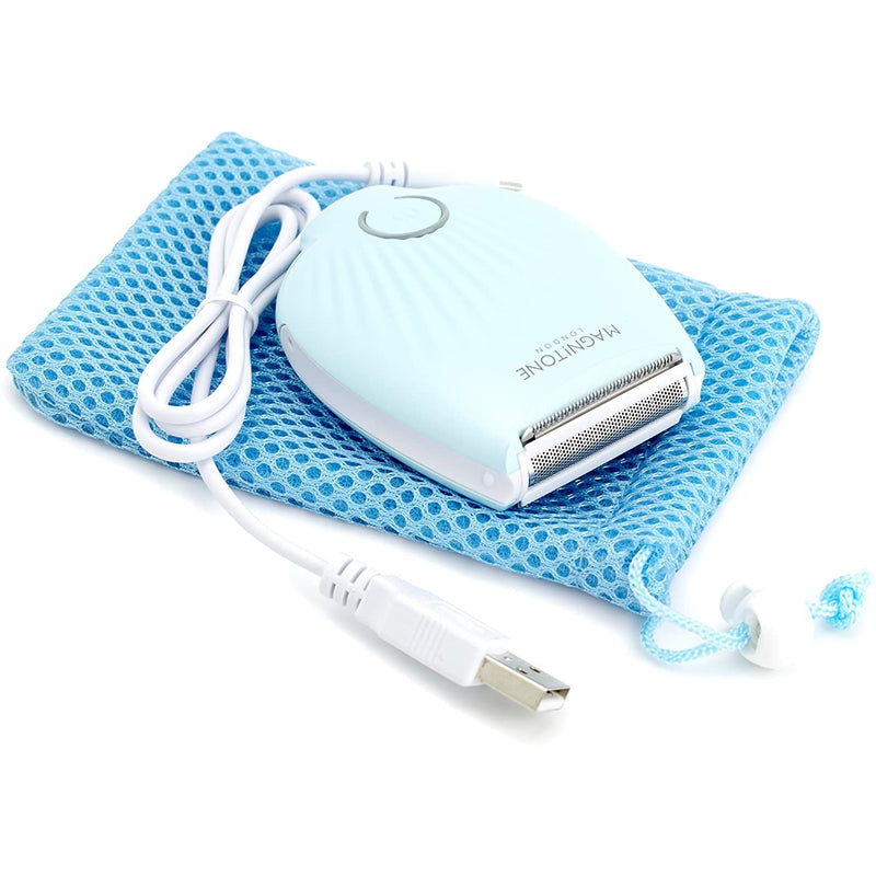 Magnitone GoBare! Rechargeable Waterproof Compact Mini Lady Shaver for Legs, Underarms and Bikini Line - Aqua - BeesActive Australia