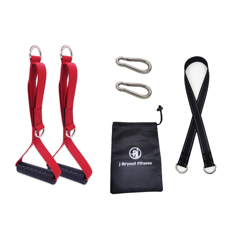 J Bryant Fitness Multifunction 4 in 1 Grip Handle Triceps Rope Resistance Bands Handle Cable Machine Attachments for Gym LAT Pulldown Exercise Handle - BeesActive Australia
